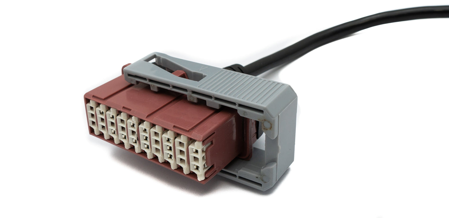 SYSTEM-S OBD Kabel 30cm OBD 2 Buchse zu Lexia 3 PP2000 30pin in Schwarz für Auto Diagnose