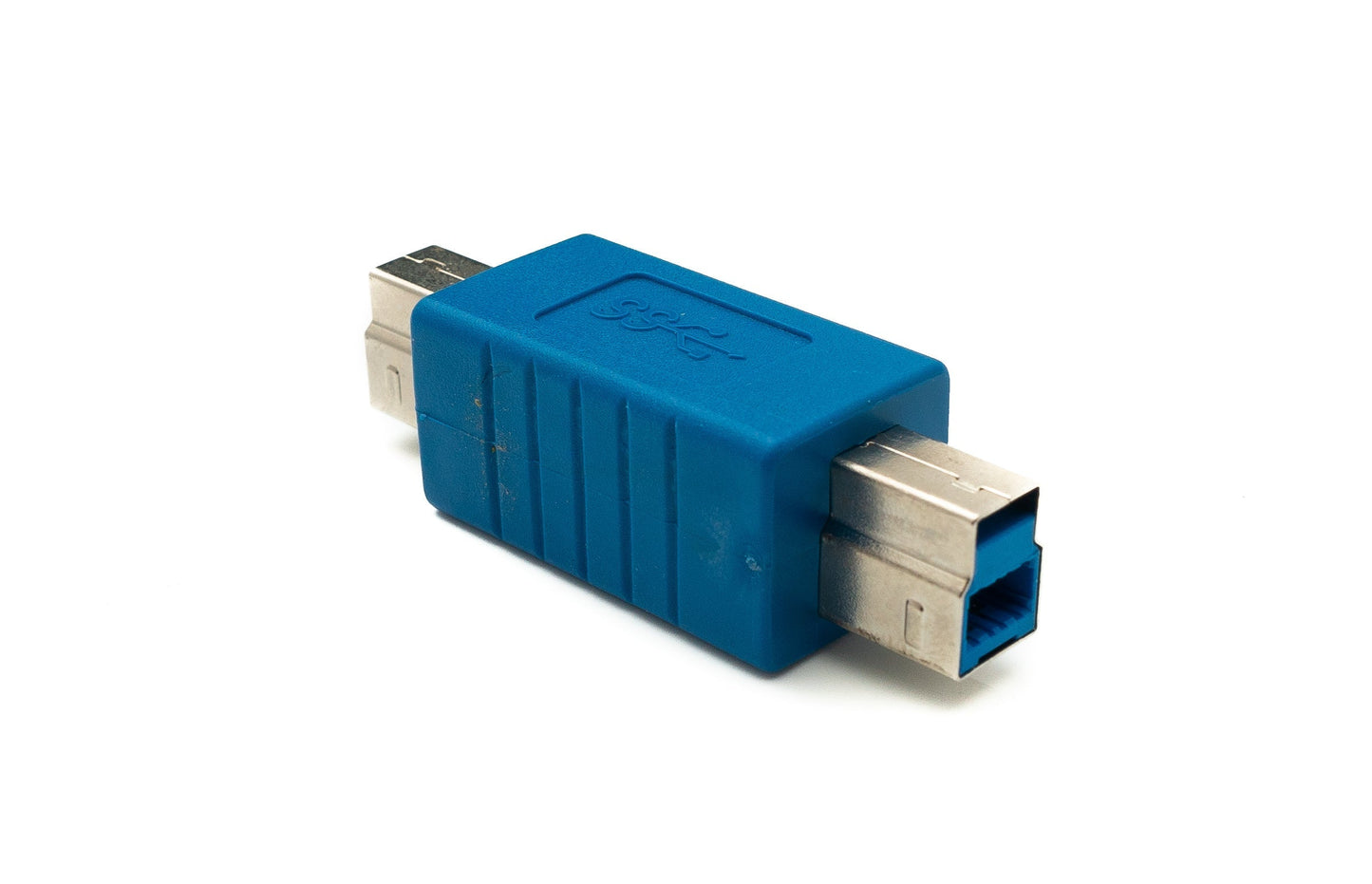 SYSTEM-S USB 3.0 Adapter Typ B Stecker zu Stecker Kabel in Blau
