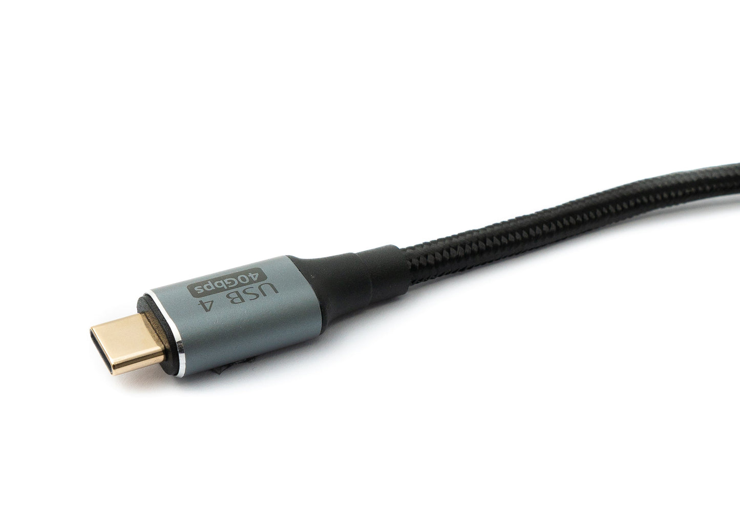 SYSTEM-S USB4 USB Kabel 30 cm Typ C Stecker zu Stecker 40 Gbit/s USB 4.0 geflochten Schwarz