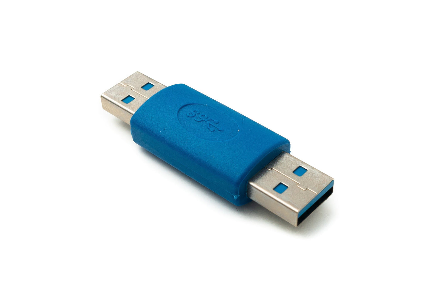 SYSTEM-S USB 3.0 Adapter Type A Male to Male Cable in Blue