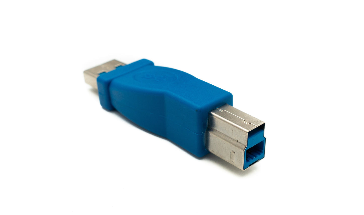SYSTEM-S USB 3.0 Adapter Typ A Stecker zu Typ B Stecker Kabel in Blau