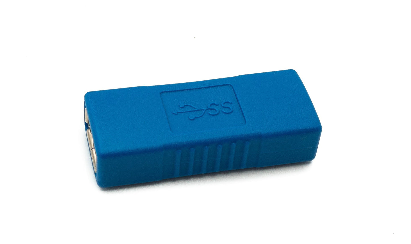 SYSTEM-S USB 3.0 Adapter Typ A Buchse zu Buchse Kabel in Blau