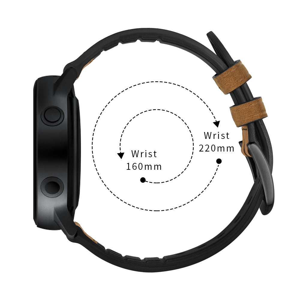 SYSTEM-S Armband flexibel aus Silikon 20mm für Samsung Galaxy Watch 4 Smartwatch Braun