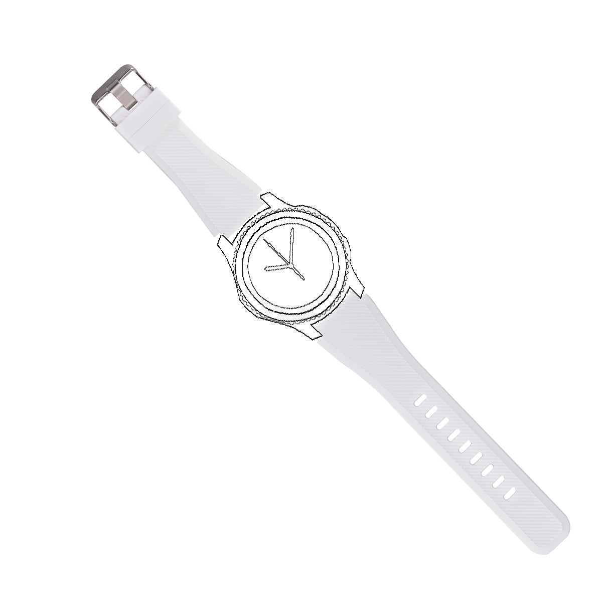 SYSTEM-S Armband flexibel aus Silikon 22mm für Samsung Gear S3 Smartwatch in Weiß