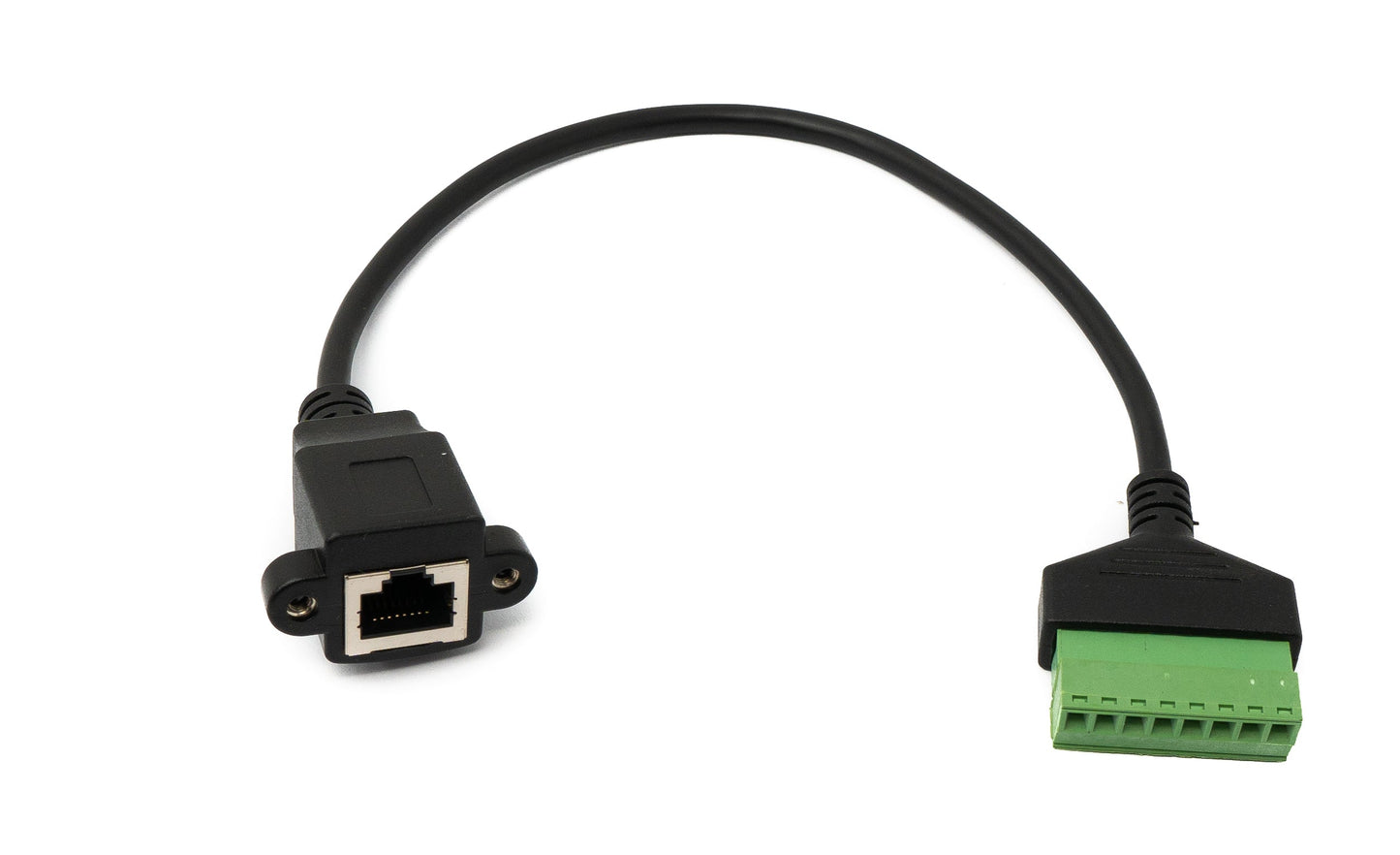 SYSTEM-S LAN Kabel 30 cm RJ45 Buchse zu 8 pin Terminalblock Schraube