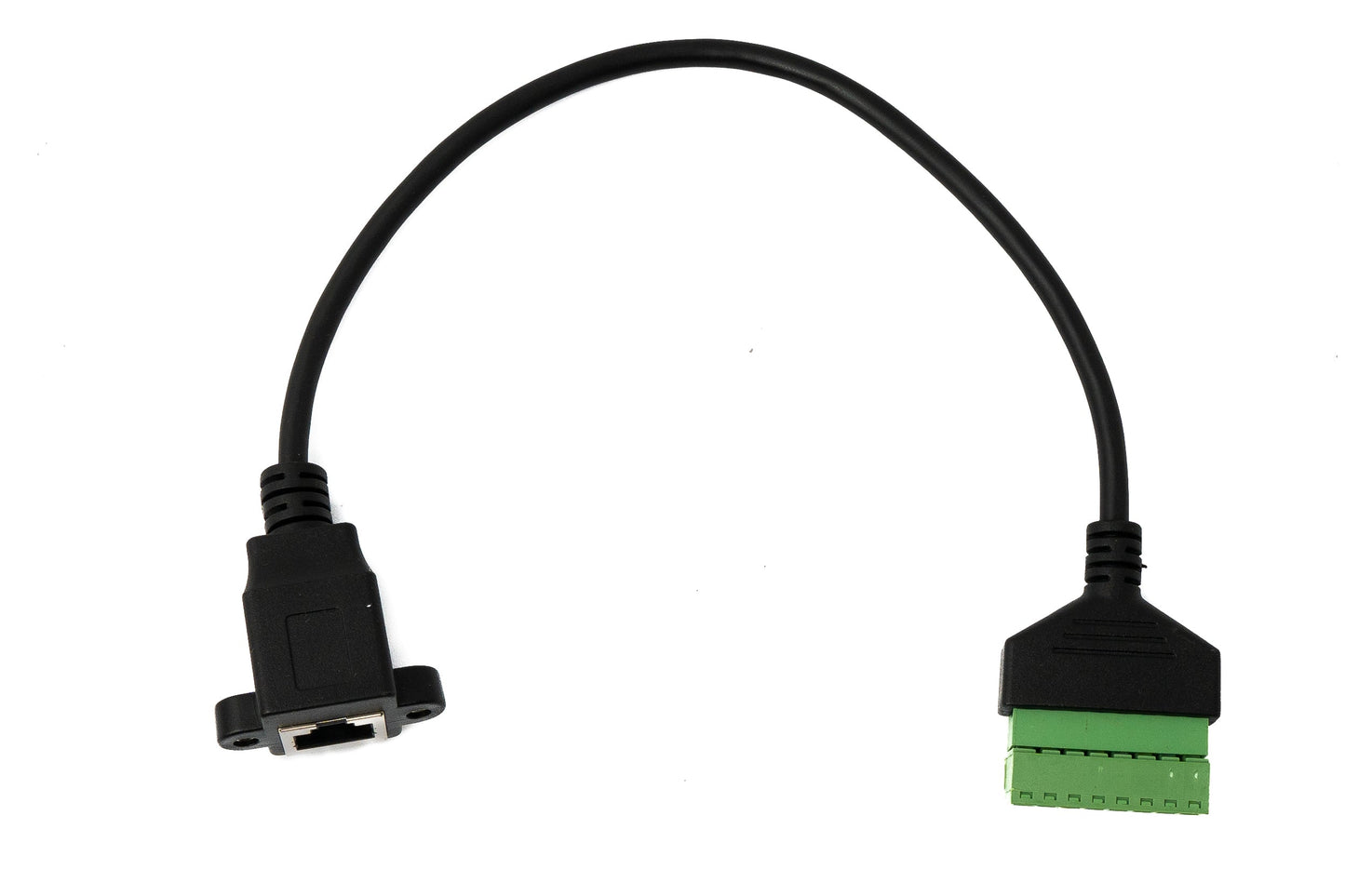 SYSTEM-S LAN Kabel 30 cm RJ45 Buchse zu 8 pin Terminalblock Schraube