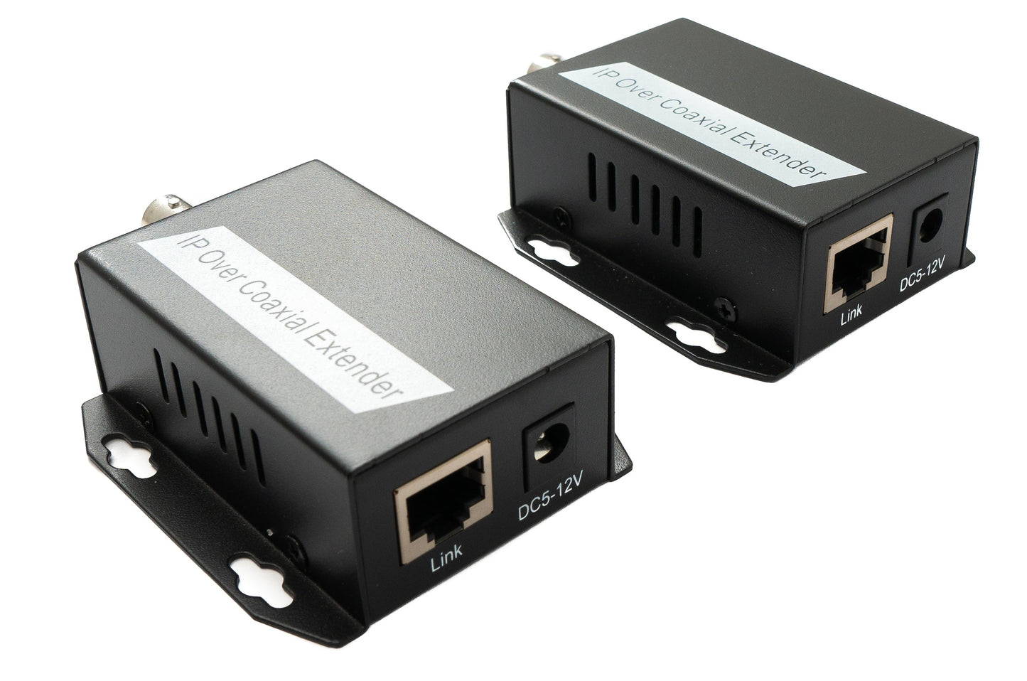 SYSTEM-S 75 Ohm IP Extender Set LAN RJ45 zu BNC Koaxialkabel in Schwarz