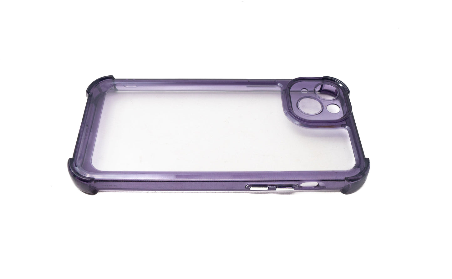 SYSTEM-S protective case shockproof made of TPU in purple transparent case for iPhone 14 Plus