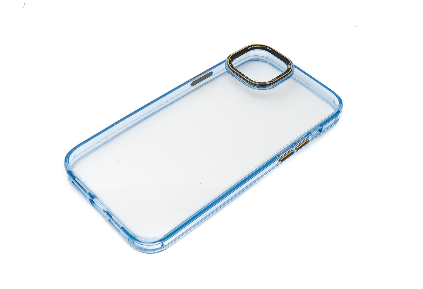 SYSTEM-S protective case shockproof made of TPU in blue transparent case for iPhone 14 Plus