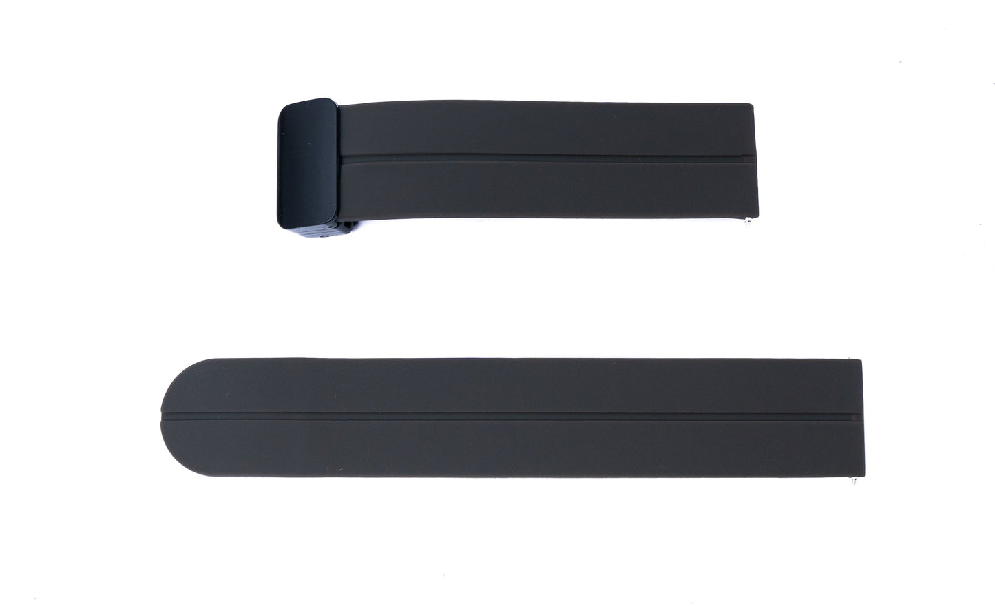 SYSTEM-S Armband 20 mm aus Silikon mit Kippfaltschließe für Smartwatch in Braun