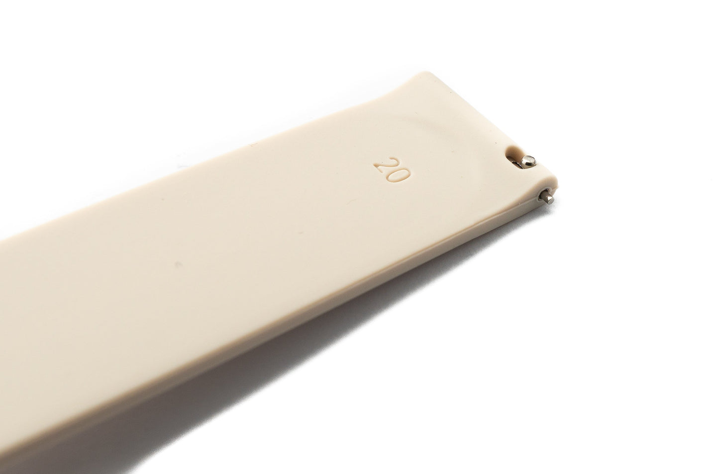 SYSTEM-S Armband 20 mm aus Silikon mit Kippfaltschließe für Smartwatch in Hellbraun