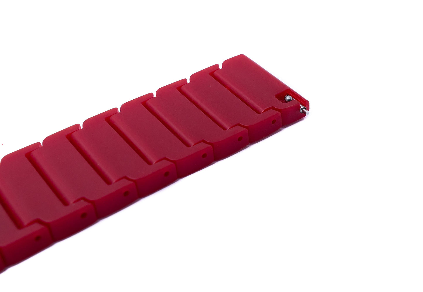 SYSTEM-S Armband 20 mm aus PC mit Butterfly Faltschließe für Smartwatch in Rot