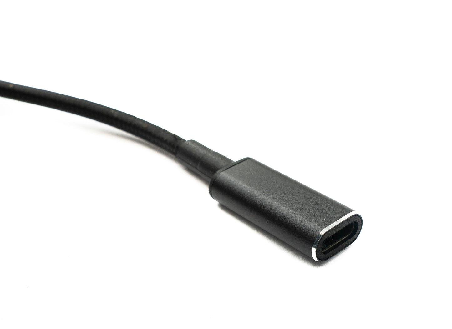SYSTEM-S DC 20V cable 15 cm 3.0 x 1.1 male to USB 3.1 Type C female braided angle