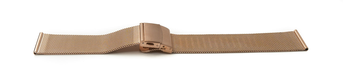 SYSTEM-S Armband Milanaise aus Metall für Fitbit Versa 1 2 Lite Smartwatch in Gelb