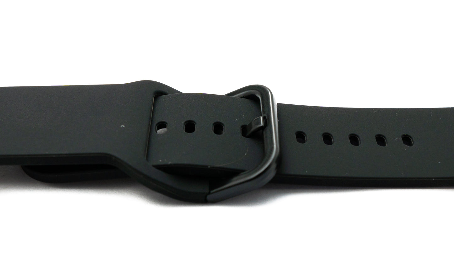 SYSTEM-S Armband 22 mm aus Silikon für Galaxy Watch 6 Smartwatch in Schwarz
