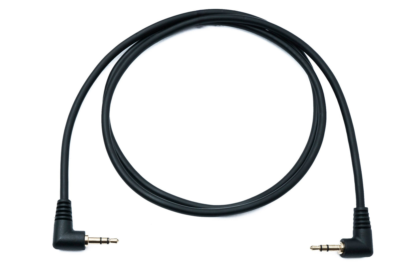 SYSTEM-S Audio Klinke Kabel 100 cm 3,5 mm 3 polig Stecker zu Stecker Winkel AUX