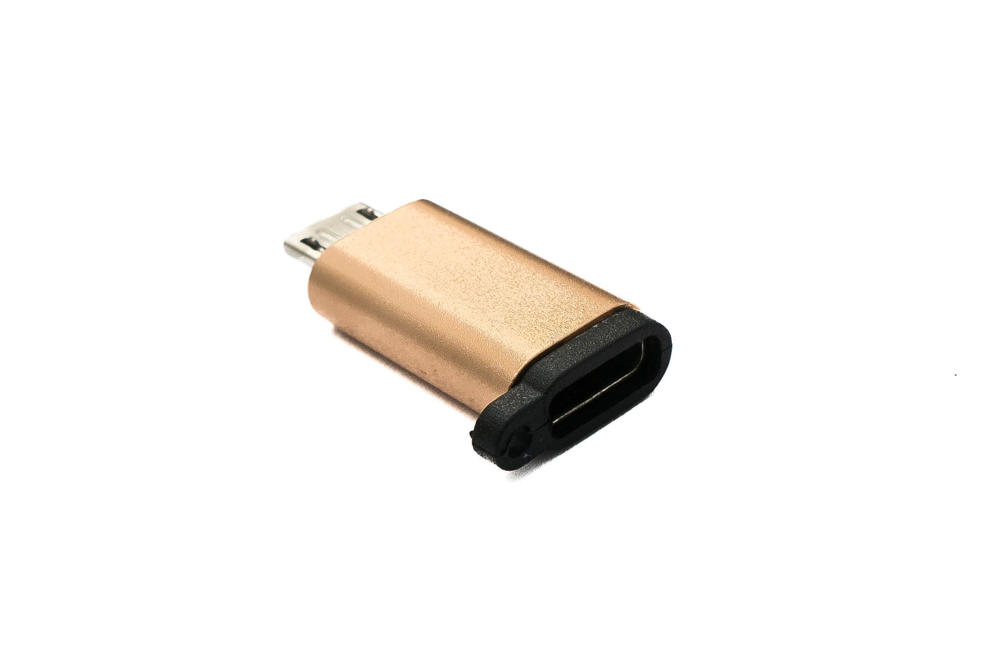 SYSTEM-S USB 3.1 Adapter Typ C Buchse zu 2.0 Micro B Stecker Schlaufe in Rosa Gelb