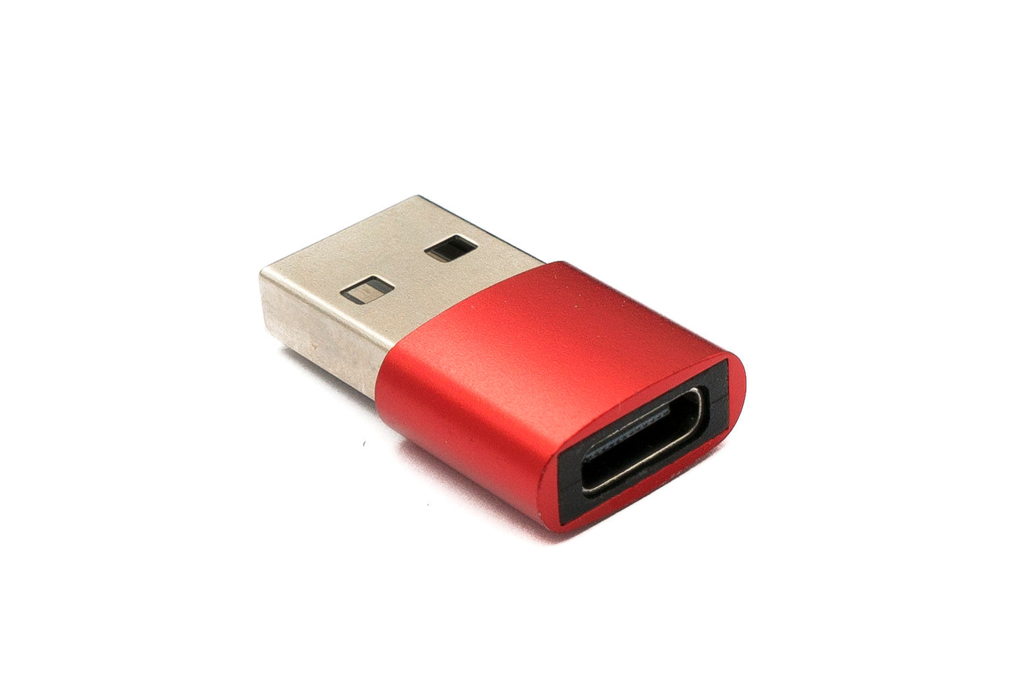 SYSTEM-S USB 3.1 Adapter Typ C Buchse zu 2.0 Typ A Stecker in Rot