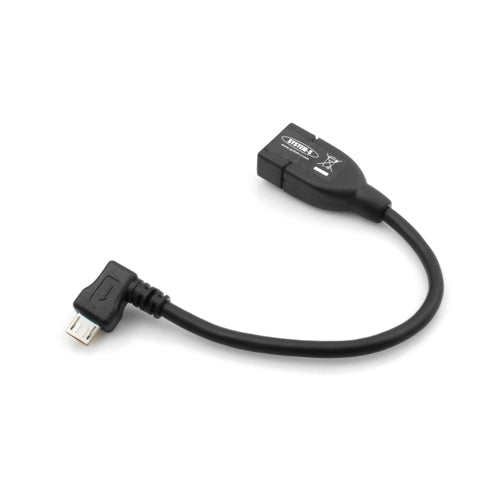 System-S USB A Host zu Micro USB OTG Kurzkabel 12 cm mit 90° Winkelstecker