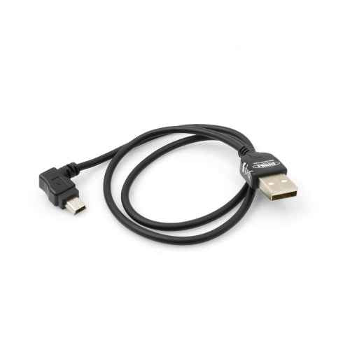 System-S Mini USB Kabel 90 grad gewinkelt Winkelstecker Datenkabel Ladekabel 50 cm - DREIKS