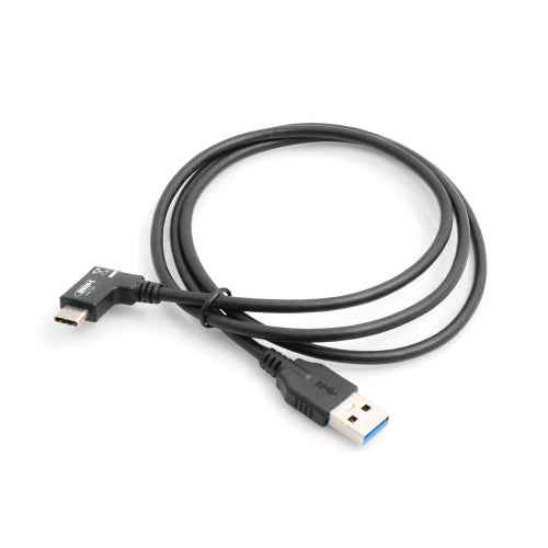 System-S USB 3.1 Type C male Winkelstecker 90° gewinkelt zu USB 3.0 Type A Datenkabel Ladekabel 100 cm - DREIKS