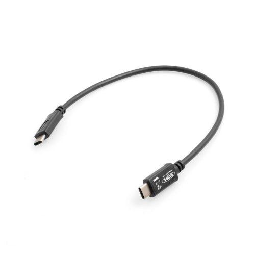 System-S USB 3.1 Type C (male) zu USB 3.1 Type C (male) Kabel Datenkabel Ladekabel 30 cm Schwarz
