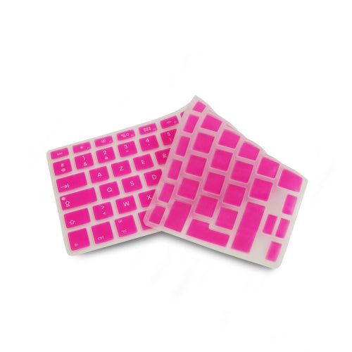 System-S Silicone Keyboard Cover AZERTY French Keyboard Cover Protector for MacBook Pro 13 inch 15 inch 17 inch iMac MacBook Air 13 inch in Pink