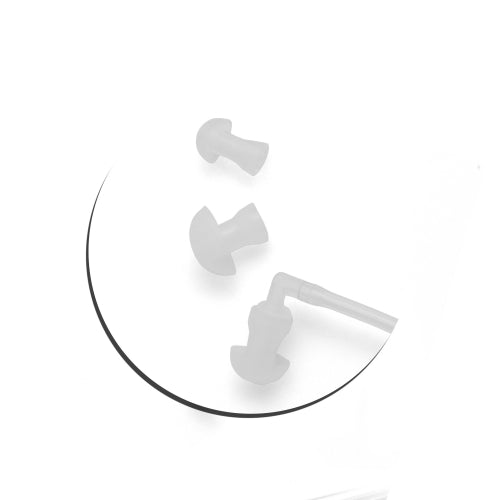 SYSTEM-S Einohr Anti-Strahlung Anti-Radiation Headset Kopfhörer mit Schallschlauch Weiß