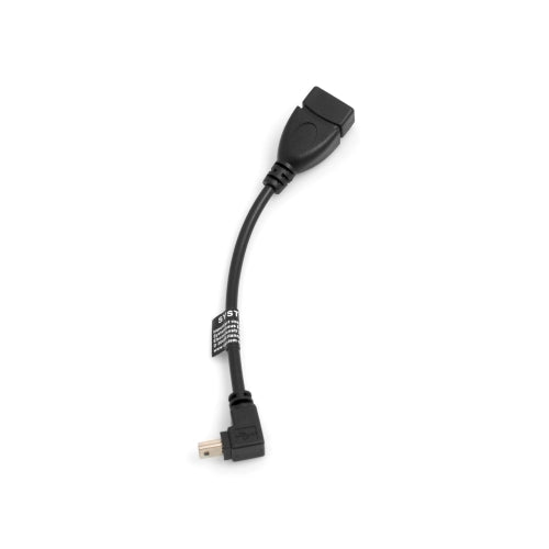 SYSTEM-S Mini USB (male) downward angle USB-On-The-Go Host cable to USB Type A (female) adapter cable 13.5 cm