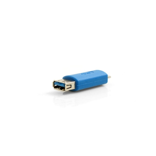 SYSTEM-S Micro USB 3.0 Micro-B Stecker auf USB Typ A 3.0 Eingang Adapter Kabel Adapterstecker in Blau