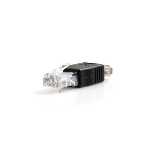 SYSTEM-S RJ45 plug to USB A socket coupling adapter adapter plug cable