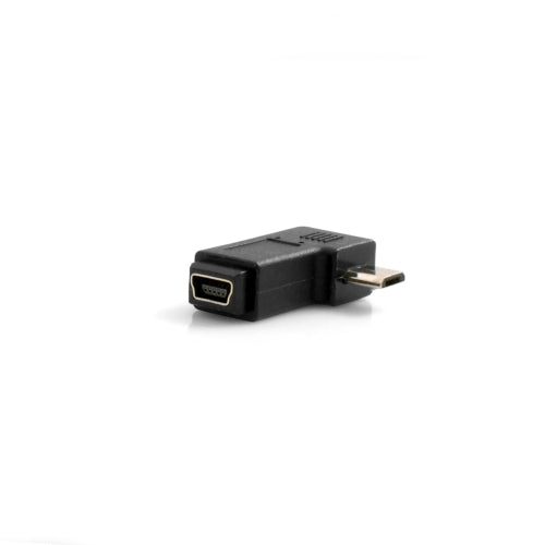 SYSTEM-S Mini USB Buchse auf Micro USB Stecker 90° Rechts Gewinkelt Winkelstecker Adapter - DREIKS