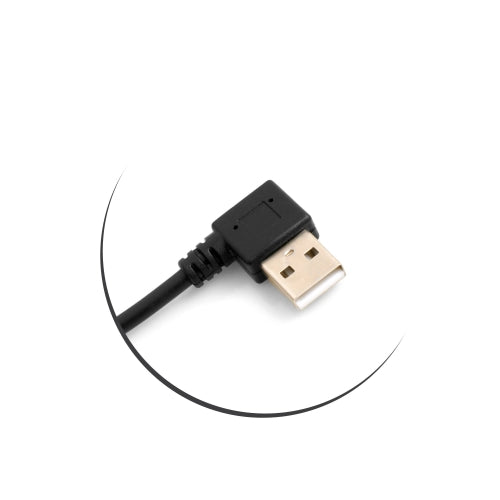 SYSTEM-S USB 2.0 Typ A Stecker 90° Grad Links Gewinkelt auf USB 2.0 Typ A Stecker 90° Grad Links Gewinkelt Ladekabel Datenkabel Verlängerungskabel 27 cm