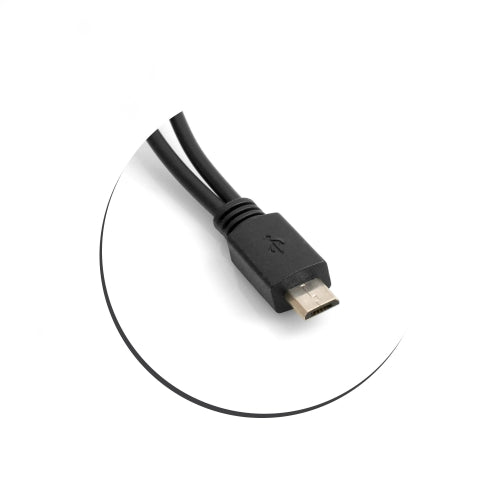 SYSTEM-S 3in1 OTG Host Micro USB (male) to USB A 2.0 (male/female) cable 30 cm