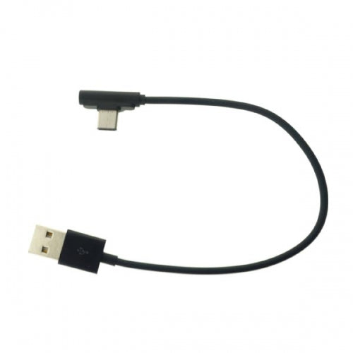 SYSTEM-S USB 3.1 Type C plug 90° angled to USB A 2.0 plug cable data cable charging cable 25 cm