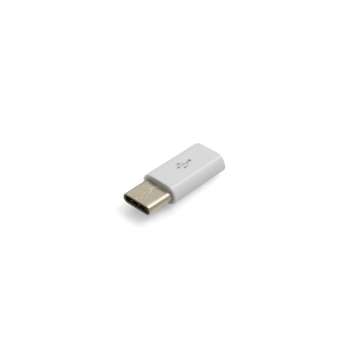 SYSTEM-S USB 3.1 Type C male to Micro USB 2.0 female adapter converter connector white