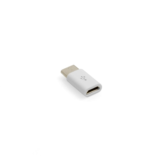 SYSTEM-S USB 3.1 Type C male to Micro USB 2.0 female adapter converter connector white