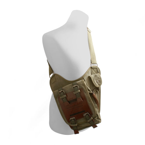 SYSTEM-S Universal Bag Underarm Bag Shoulder Bag with 7 Compartments in Green