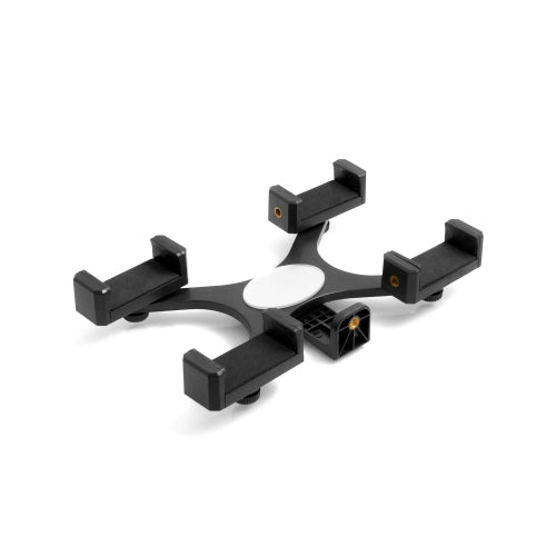 System-S tripod attachment with 1/4 thread holder tripod monopod adapter holder tripod adapter for 4x smartphones from 56 mm - 72 mm continuously adjustable