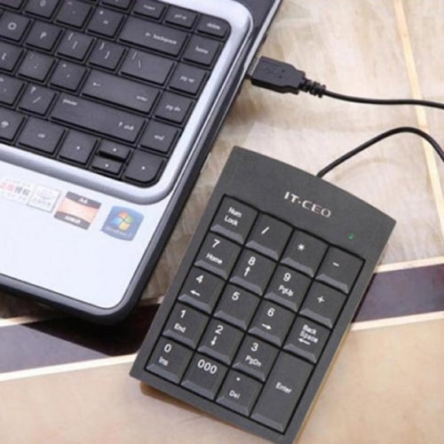 SYSTEM-S USB Nummernblock Ziffernblock 19 Tasten USB-Nummerntastenfeld Zusatztastatur