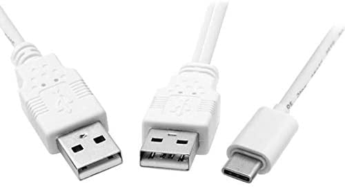 System-S Y- Kabel USB Typ A Stecker zu USB Typ A und USB Typ C 3.1 Stecker
