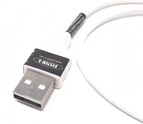 System-S Micro USB 2.0 Kabel 200 cm Links Gewinkelt