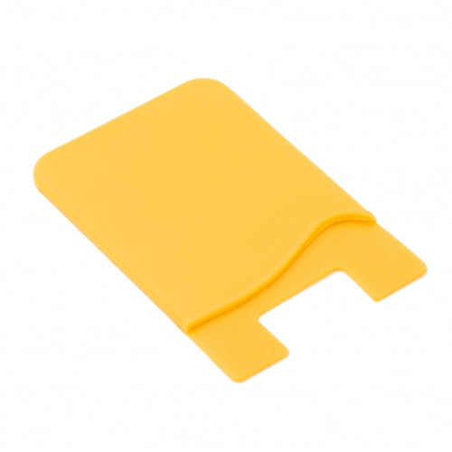 System-S 1x Smartphone Card Holder Silicone Case Card Case in Yellow
