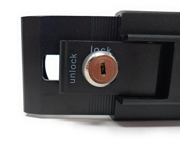 SYSTEM-S table mount with lock attachment in black for tablets from 7" to 10.5"