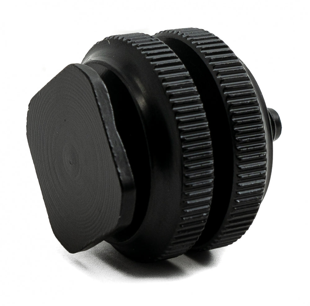 SYSTEM-S Blitzschuh Adapter mit 1/4" Gewinde aus Metall in Schwarz für Kamera