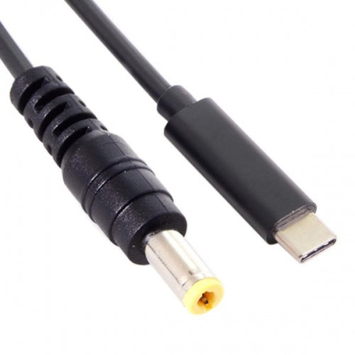 SYSTEM-S USB 3.1 Kabel 145 cm Typ C Stecker zu DC 20 V 5,5 x 1,1 mm Stecker