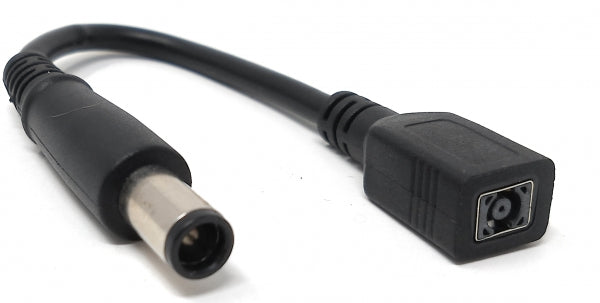 SYSTEM-S DC 20 V Kabel 7,5 cm 7,4 x 5,0 mm Buchse zu 4,5 x 3,0 mm Stecker Schwarz