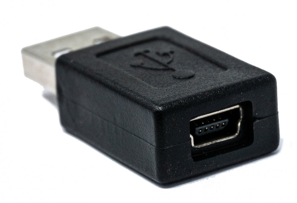 SYSTEM-S USB 2.0 Adapter Typ A Stecker zu Mini Buchse Kabel in Schwarz