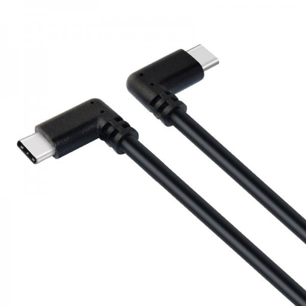 USB 3.1 Gen 2 cable 3 m Type C male to male 2x angle in black