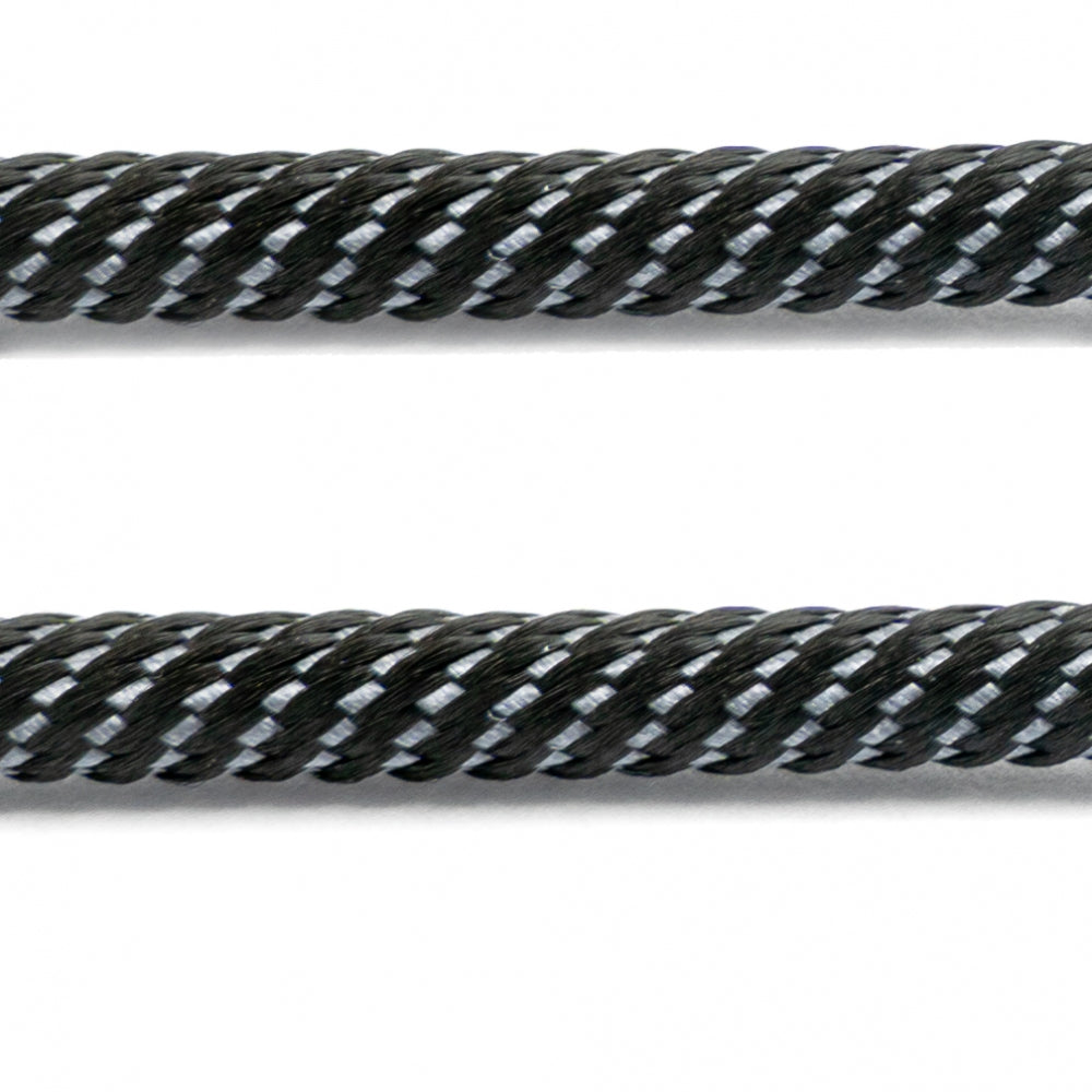 SYSTEM-S USB 2.0 Kabel 1m Micro B Stecker zu 2.0 Typ A Stecker geflochten Schwarz